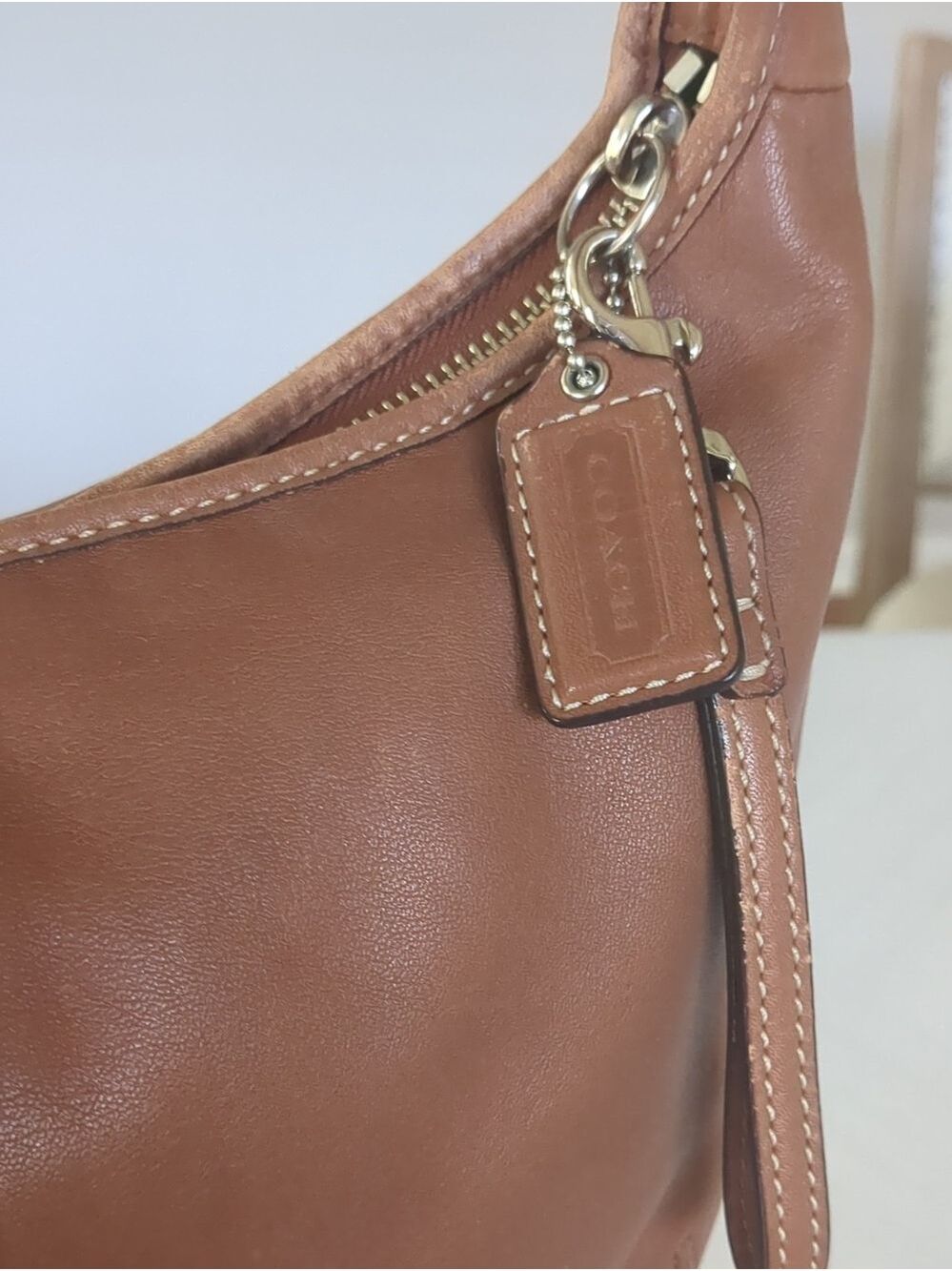 Coach Ergo Leather Hobo Bag F12347 in saddle/tan leather. - Picture 4 of 14